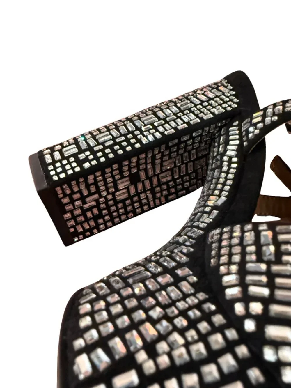 KURT GEIGER Kensington Platform Heel Crystal Black EUC $245 Sz 36